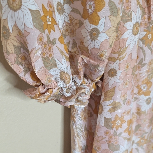 Storia Whimsical Floral Mini Babydoll Dress Fairycore Cottagecore Boutique Mediu - Picture 8 of 13